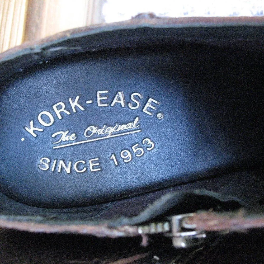Kork Ease Womens Size 7 Brown Holmes Wedge Bootie Shoe